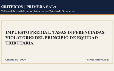 Impuesto Predial. Tasas Diferenciadas Violatorio Del Principio De Equidad Tributaria