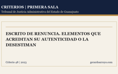 Escrito De Renuncia. Elementos Que Acreditan Su Autenticidad O La Desestiman