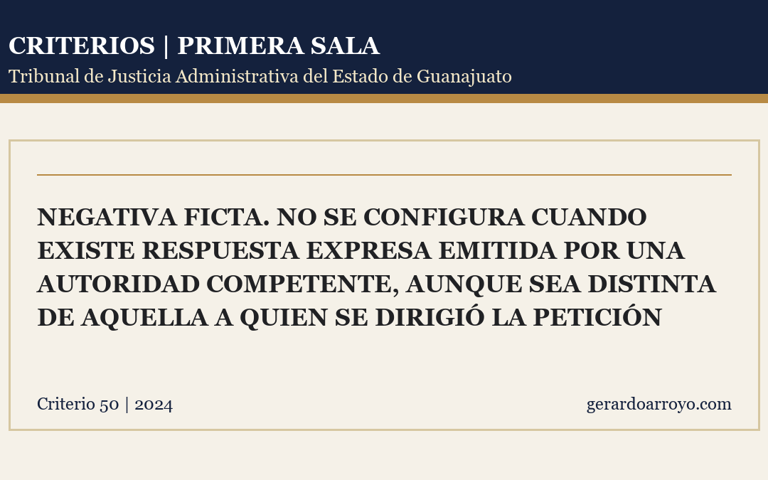 Negativa Ficta. No Se Configura Cuando Existe Respuesta Expresa Emitida Por Una Autoridad Competente, Aunque Sea Distinta De Aquella A Quien Se Dirigió La Petición