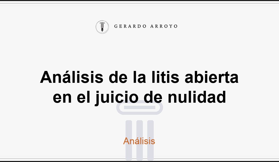 Análisis de la litis abierta en el juicio de nulidad